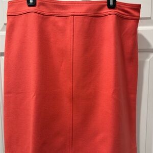 NWOT J. Crew Wool Skirt. Salmon/Coral. Size 16T.